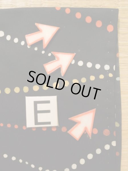 Photo18: K0609M Used Japanese   Black HAORI short jacket / Silk. Abstract pattern,   (Grade C) (18)