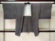 Photo1: K0616C Used Japanese Heather  Black HAORI short jacket / Silk. Dot   (Grade C) (1)