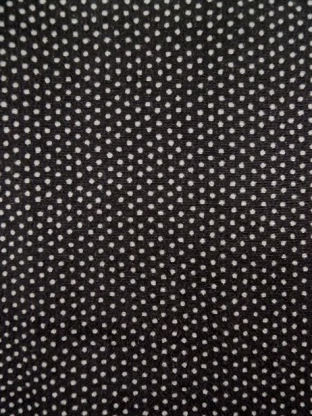 Photo6: K0616C Used Japanese Heather  Black HAORI short jacket / Silk. Dot   (Grade C) (6)