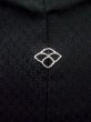 Photo3: K0616D Used Japanese   Black HAORI short jacket / Silk. Flower,   (Grade B) (3)
