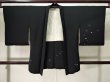 Photo1: K0616Q Used Japanese   Black HAORI short jacket / Silk. Butterfly   (Grade B) (1)