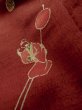Photo9: K0617C Used Japanese   Red HAORI short jacket / Synthetic.  ball, Hairpin, Windmill, umbrella, Thread winding  (Grade C) (9)