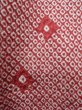 Photo7: K0623A Used Japanese Heather  Red HAORI short jacket / Silk. Dapple pattern   (Grade B) (7)