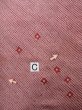 Photo17: K0623A Used Japanese Heather  Red HAORI short jacket / Silk. Dapple pattern   (Grade B) (17)