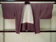 Photo1: K0623I Used Japanese Pale  Purple HAORI short jacket / Silk. Abstract pattern   (Grade B) (1)