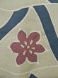 Photo6: K0624B Used Japanese Pale Light Taupe HAORI short jacket / Silk. Flower,   (Grade C) (6)