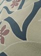 Photo9: K0624B Used Japanese Pale Light Taupe HAORI short jacket / Silk. Flower,   (Grade C) (9)