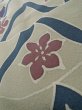 Photo10: K0624B Used Japanese Pale Light Taupe HAORI short jacket / Silk. Flower,   (Grade C) (10)