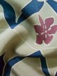 Photo12: K0624B Used Japanese Pale Light Taupe HAORI short jacket / Silk. Flower,   (Grade C) (12)