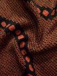 Photo11: Mint K0630H Used Japanese Heather  Orange HAORI short jacket / Silk. Abstract pattern   (Grade A) (11)