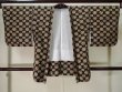 Photo1: K0630K Used Japanese Deep  Brown HAORI short jacket / Wool. Butterfly,   (Grade B) (1)