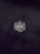Photo3: K0707A Used Japanese   Black HAORI short jacket / Silk.    (Grade B) (3)