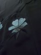 Photo8: K0707D Used Japanese   Black HAORI short jacket / Silk. Flower   (Grade C) (8)