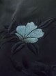 Photo9: K0707D Used Japanese   Black HAORI short jacket / Silk. Flower   (Grade C) (9)