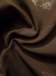 Photo12: K0708B Used Japanese   Brown HAORI short jacket / Silk. Flower,   (Grade D) (12)