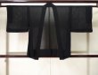 Photo2: K0708C Used Japanese   Black HAORI short jacket / Silk.    (Grade C) (2)