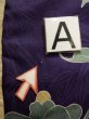 Photo17: K0708D Used Japanese   Purple HAORI short jacket / Silk. Peony,   (Grade C) (17)