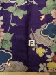Photo22: K0708D Used Japanese   Purple HAORI short jacket / Silk. Peony,   (Grade C) (22)