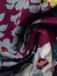 Photo12: K0712K Used Japanese   Purple HAORI short jacket / Silk. Peony,   (Grade B) (12)