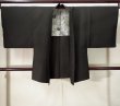 Photo1: K0713A Used Japanese Mens Deep Brown HAORI short jacket / Silk.    (Grade C) (1)