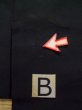 Photo16: K0714G Used Japanese   Black HAORI short jacket / Silk.  pine needles patterns  (Grade C) (16)