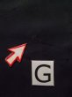 Photo21: K0714G Used Japanese   Black HAORI short jacket / Silk.  pine needles patterns  (Grade C) (21)