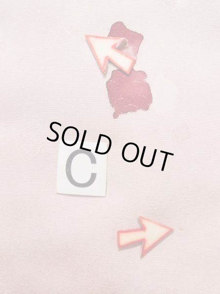 Photo17: K0714U Used Japanese Pale Light Pink MICHIYUKI outer coat / Silk. Abstract pattern   (Grade C) (17)