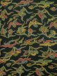 Photo3: K0728D Used Japanese Dark  Green KOMON dyed / Silk. Iris,   (Grade B) (3)