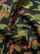 Photo12: K0728D Used Japanese Dark  Green KOMON dyed / Silk. Iris,   (Grade B) (12)