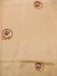 Photo3: K0728F Used Japanese   Cream KOMON dyed / Silk. Flower,   (Grade B) (3)