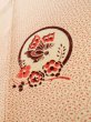 Photo8: K0728F Used Japanese   Cream KOMON dyed / Silk. Flower,   (Grade B) (8)