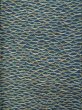 Photo3: K0728J Used Japanese Pale  Teal KOMON dyed / Synthetic.  Dew turf pattern  (Grade C) (3)