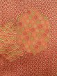 Photo5: K0728P Used Japanese   Red KOMON dyed / Silk. Wave,   (Grade B) (5)