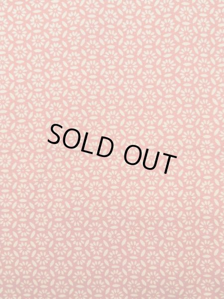 Photo6: K0728P Used Japanese   Red KOMON dyed / Silk. Wave,   (Grade B) (6)