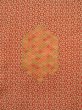 Photo7: K0728P Used Japanese   Red KOMON dyed / Silk. Wave,   (Grade B) (7)