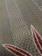 Photo8: K0729B Vintage Japanese women   Dark Red KOMON dyed / Synthetic. Bamboo leaf,   (Grade D) (8)