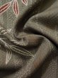 Photo11: K0729B Used Japanese Pale  Brown KOMON dyed / Synthetic. Bamboo   ,   (Grade D) (11)