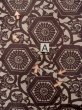 Photo14: K0804D Used Japanese   Brown KOMON dyed / Silk. Flower,   (Grade B) (14)