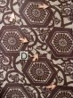 Photo17: K0804D Used Japanese   Brown KOMON dyed / Silk. Flower,   (Grade B) (17)