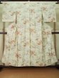 Photo1: K0804M Used Japanese   Off White KOMON dyed / Silk. Chrysanthemum,   (Grade C) (1)