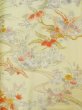 Photo3: K0804M Used Japanese   Off White KOMON dyed / Silk. Chrysanthemum,   (Grade C) (3)