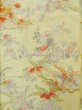 Photo4: K0804M Used Japanese   Off White KOMON dyed / Silk. Chrysanthemum,   (Grade C) (4)