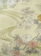 Photo8: K0804M Used Japanese   Off White KOMON dyed / Silk. Chrysanthemum,   (Grade C) (8)