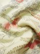 Photo13: K0804M Used Japanese   Off White KOMON dyed / Silk. Chrysanthemum,   (Grade C) (13)