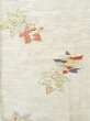 Photo4: K0804O Used Japanese   White KOMON dyed / Silk. Flower,   (Grade C) (4)