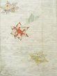 Photo5: K0804O Used Japanese   White KOMON dyed / Silk. Flower,   (Grade C) (5)