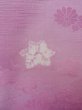 Photo6: K0804R Used Japanese Pale Light Purple KOMON dyed / Synthetic. Flower Base woven pattern: strips  (Grade B) (6)
