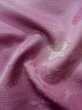 Photo13: K0804R Used Japanese Pale Light Purple KOMON dyed / Synthetic. Flower Base woven pattern: strips  (Grade B) (13)