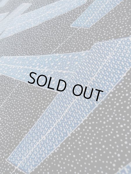 Photo10: K0805C Used Japanese   Black KOMON dyed / Silk. Folding fan,   (Grade C) (10)