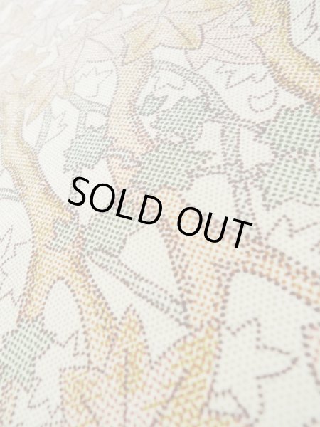 Photo8: Mint K0805D Used Japanese Heather  Off White KOMON dyed / Silk. MOMIJI maple leaf   (Grade A) (8)